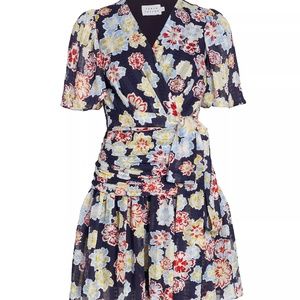 Tanya Taylor Brynn Floral Mini Wrap Dress